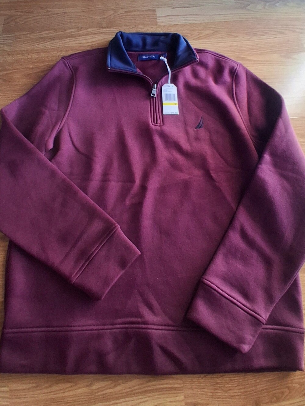 NWT Mens NAUTICA dark Burgundy Sweatshirt Sz S, M MSRP $79.50